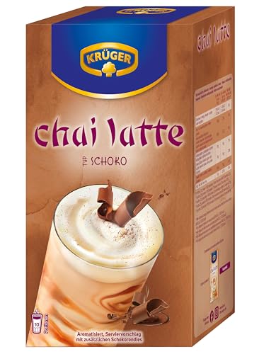 KRÜGER YOU chai latte Schoko, Instantzubereitung für Milchtee-Getränke, aromatisiert mit Schoko-Geschmack, 250 g (10x 25 g Sachets)