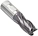 Guhring 3082 RF 100 U/HF Carbide Square Nose End Mill, Vibration Resistant, TiAlN/TiN Multilayer Finish, Roughing Cut, 30 Deg Helix, 4 Flutes, 2.5" Overall Length, 0.25" Cutting Diameter, 0.25" Shank Diameter