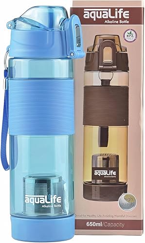 Image of ALKALINE Water Bottle 650ml | Bottle | Portable Water Bottle for Home, Office & Travel (Brown)