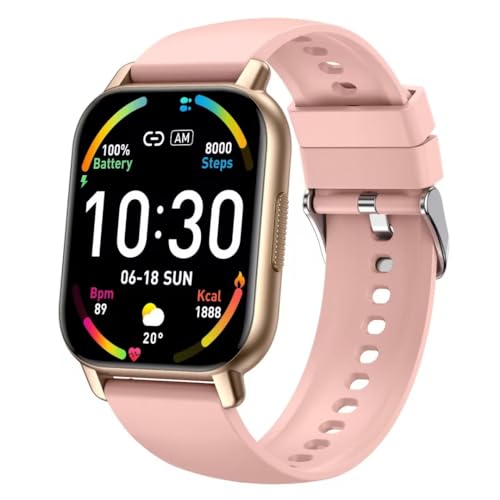Hoxe Reloj Inteligente Mujer Hombre, 1.85' Smartwatch con Llamadas Bluetooth, 112 Modos Deportivos, Smart Watch Pulsómetro/Monitor Sueño/Podómetro, Impermeable IP68 Pulsera Actividad para Android iOS