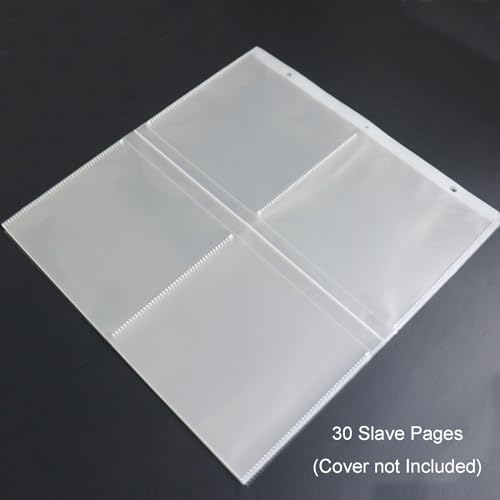 Image of Cookie Stencil Storage Binder Die Cut And Stamp Storages Folder Baking Stencils Organizer Scrapbooking Cutting Dies Stencils Storages Book Collections Case Organizer (8Pockets x 30Sleeve Pages)