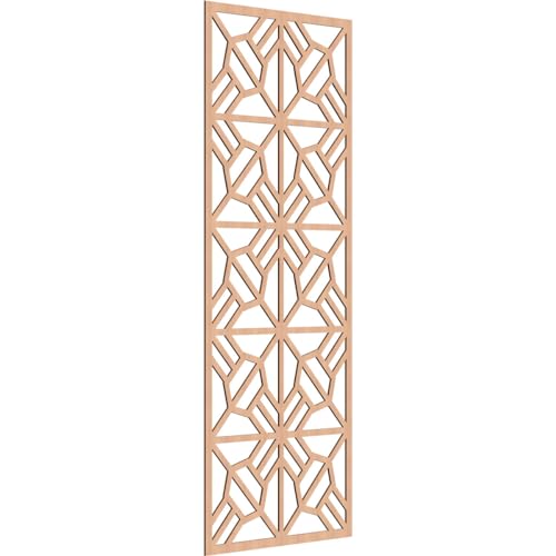 Image of 35 3 /8 inch W x 89 3 /8 inch H x 1 /4 inch T Auburn Decorative Fretwork Wood Wall Panels, Alder