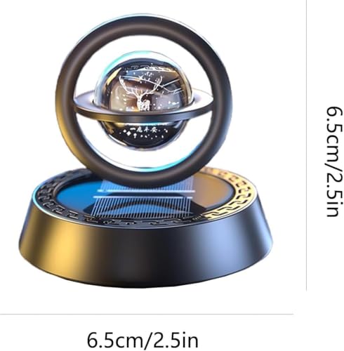 Image of Solar Aroma Car Air Freshener, Stylish Dashboard Rotating Perfume Diffuser, Rotating Aromatherapy, Solar Powered Autorotation Decoration for Car Interior, Refillable & Eco Friendly (ROTATING)