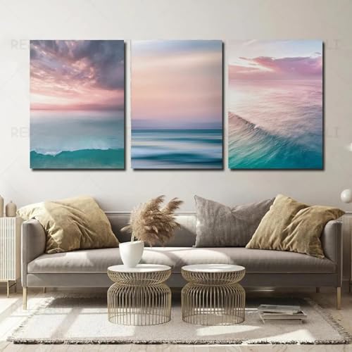Affiche vagues bleues pour créer une ambiance bord de mer