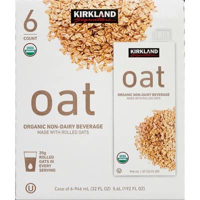 Kirkland Signature Oat Organic Non-Dairy Beverage - Made With Rolled Oats - 2g Rolled Oats in Every Serving - Ready Set Gourmet Donate a Meal Program - 2 Pack (192 Fl oz. Each) - Thumbnail 2