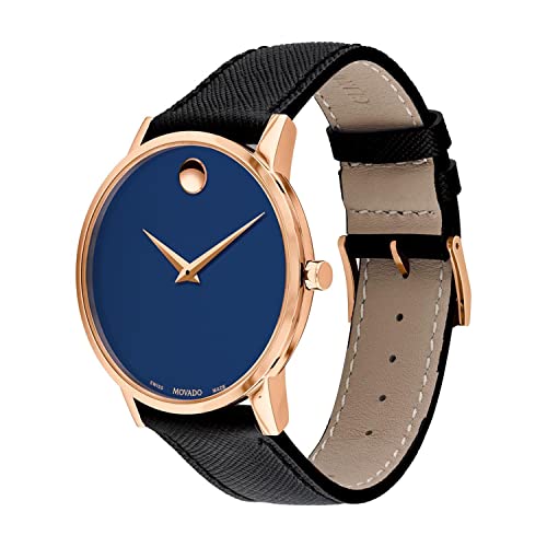 Image of Movado Museum Classic Analog Blue Dial Men's Watch-607266