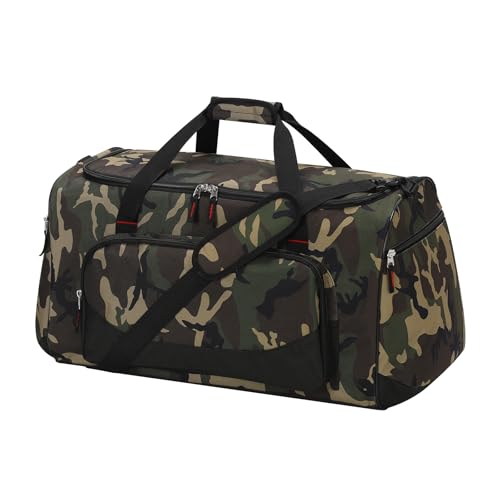 LONALIA 55L Large Sports Duffle Bag for Men 22 inch Camo