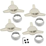 9621 Chrome Wheel Center Knock-Offs / 3 Spoke Spinners, Set of 4