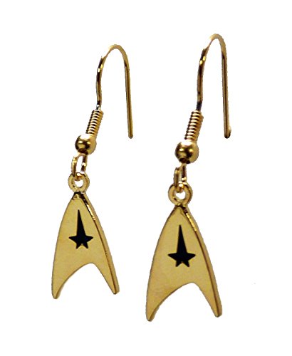 Star Trek Original Series Command Logo Goldtone French Wire Earrings