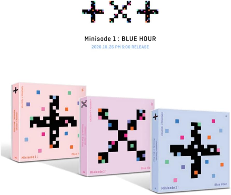 TXT Minisode 1 : Blue Hour 3rd Mini Album Random Version 128p PhotoBook+2p Sticker+Lyric Paper+43p Behind Book+1p PhotoCard+1p PostCard+Tracking