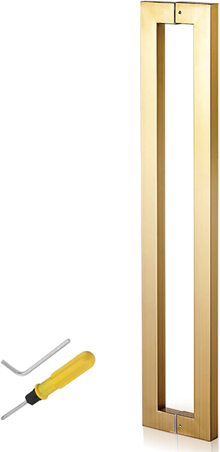 MXXQRHF Stainless Steel Barn Door Handle 24in-59in, Heavy Duty Sliding Door Pull Handles for Bathroom & Shower, Durable T Bar Design for Glass & Wood Doors