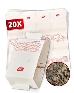 Trappole Pesciolini d'Argento PIC 20x - Trappola Pesciolino d'Argento Altamente Efficace, Anti Pesciolini d'Argento con Effetto a Lunga Durata, Non Tossica e Pronta all'Uso per un Massimo di 3 Mesi