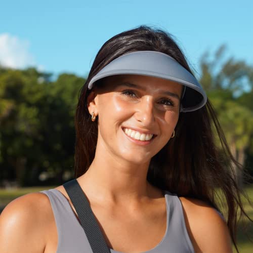 No Headache Velosport Packable Short Brim Featherweight All Sport Visor - Sky Blue #TOP3