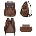 NEHOR Vintage Waxed Canvas Backpack Casual Genuine Leather Laptop Rucksack Shoulder DayPack for Travel/Hiking/School