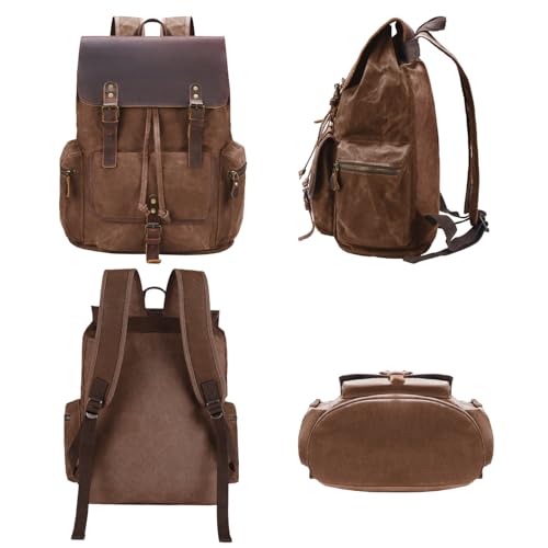 NEHOR Vintage Waxed Canvas Backpack