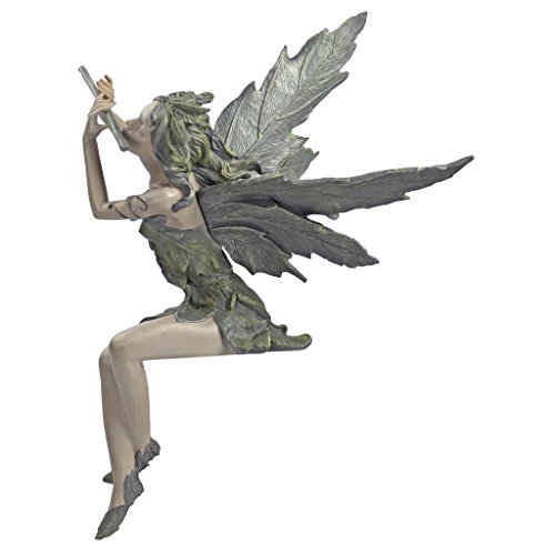 Design Toscano Fairy of the West Wind Shelf Sitting Garden Statue, 19 Inch Tall, Cast Stone Resin, Two Tone Stone Finish by Design Toscano - Image 4