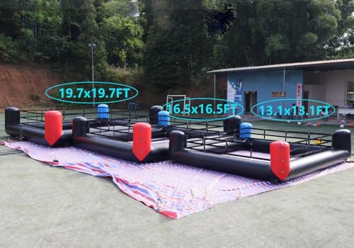 Nadmuchiwany ring bokserski, boisko do gry w turnieje z PVC klasy komercyjnej z dmuchawą na imprezy plenerowe, festiwale, team building i rodzinną zabawę, w zestawie bezpieczne kołki do mocowania na