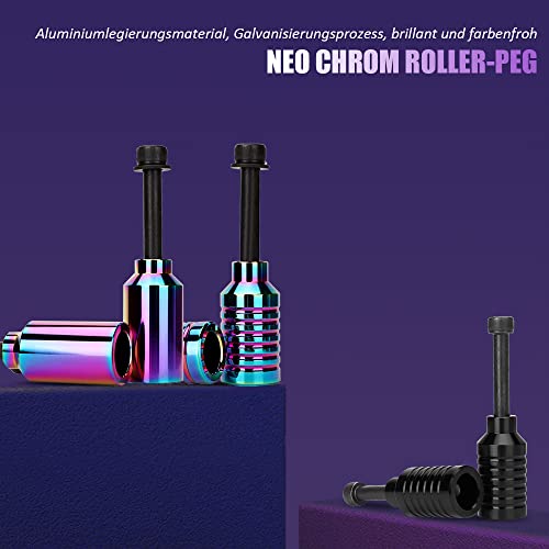 Scooter pegs 2 stück Pro Stunt Scooter Pegs Rainbow Schward mit 12.9
