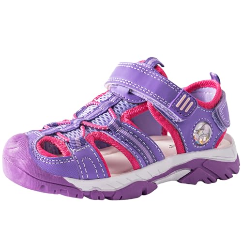 Image of TZJS Girls Boys Sandals Kids Closed Toe Outdoor Hiking Sandal Lightweight Athletic Adjustable Straps Summer Shoes for Toddler /Little Kid