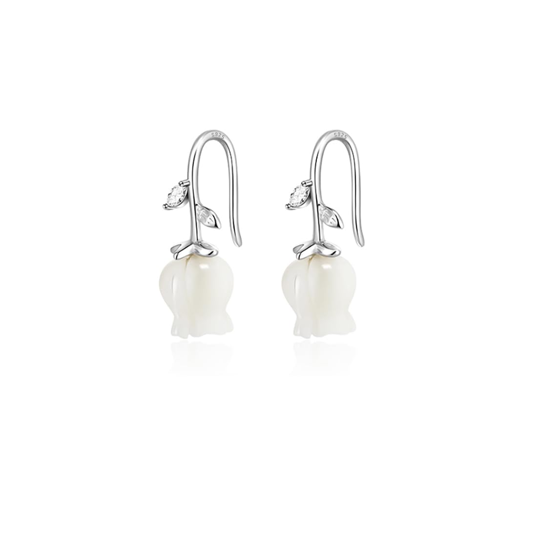 Reffeer Orecchini A Fiore In Argento Sterling 925 Per Donna - Gioielli Floreali A Goccia Ipoallergenici Con Zirconi