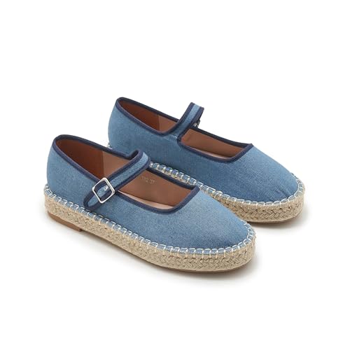 Women's Mary Jane Espadrilles Woven Espadrille Outsole Canvas Summer Flats3