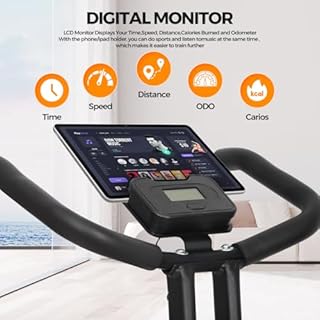 Panana Exercise Bike Foldable Fitness Bike Magnetic Cycling Bike with 8 Adjustable Resistance Fitness Exercise Equipment Cardio Workout Strength Training for Home Gym