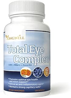 Total Eye Complex with Lutein, Bilberry & Zeaxanthin - Support Eye Health & Visual Acuity (120 Capsules)