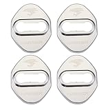 Haoshilianfa 車用ドアロック ハリアー 60系 80系専用設計 カスタム ドア ストライカー カバー アクセサリー 鏡面ステンレス製 錆防止金属 パーツ 貼り付けタイプ 簡単取り付け 高級 カー用品 4個セット シルバー
