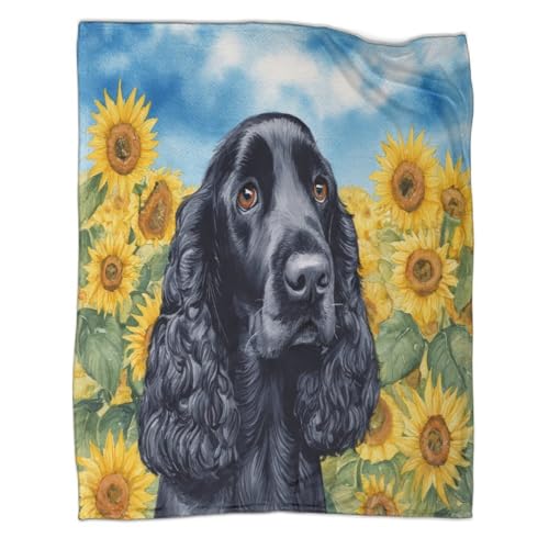 Couverture Cocker Spaniel microfibre compacte chaude, fini les plaids lourds et difficiles à laver