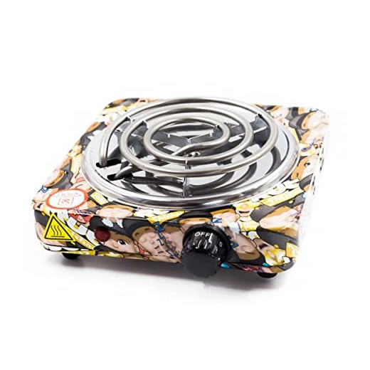 Cocina Electrica Portátil - Hornillo Eléctrico 1000W, Hornillo Eléctrico Cachimba, Calentador Carbon Shisha, Cocina Camping Electrica, Edición limitada Rut Shishas