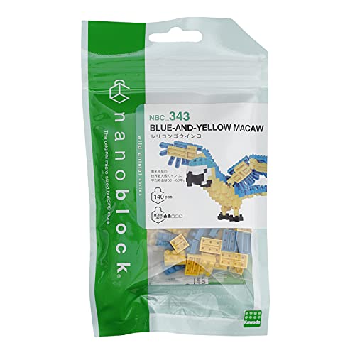 nanoblock - NBC-343 - Blue and Yellow Macaw, Multicolored, Parrot, Bandai - Image 2