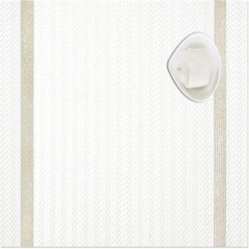 Image of Potency Table Mats Set of 4, Woven Placemate for Dining Table, Heat-Resistant Placemats Stain Resistant Anti-Skid Washable PVC Table Mats, Vinyl Placemats for Dining Kitchen Restaurant Table (31White)