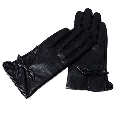 DXYAN Womens Windproof Gloves Winter Warm Wear Winter Gloves(Black-F)