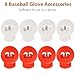 Leimir Glove Locks, 8-Pack Baseball/Softball Glove Lace Locks – Vibrant Colors, No Retie Knots, Spring-Lock Tech, Durable Design. (Mixed White-Red)