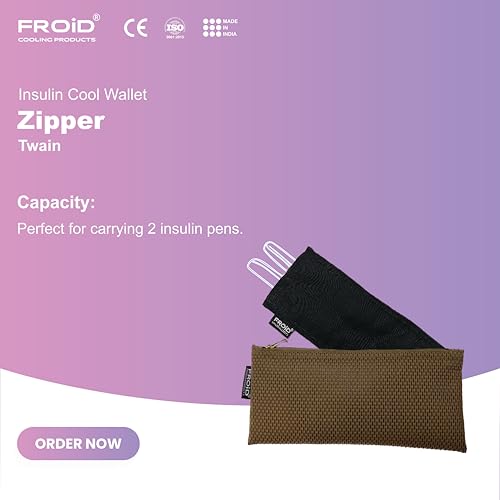 Image of TWAIN: Insulin Cooling Travel Wallet (Beige) Zipper