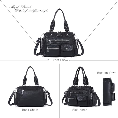 Bolso hombro pequeño para mujer Angel Barcelo multi-bolsillos miniatura 4