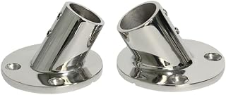 2pcs Ship handrail Accessories Round Base, Ship Deck handrail 30/45 / 60/90 Degree Marine Hardware, Suitable for 7/8 inch / 1 inch Outer Diameter Pipe