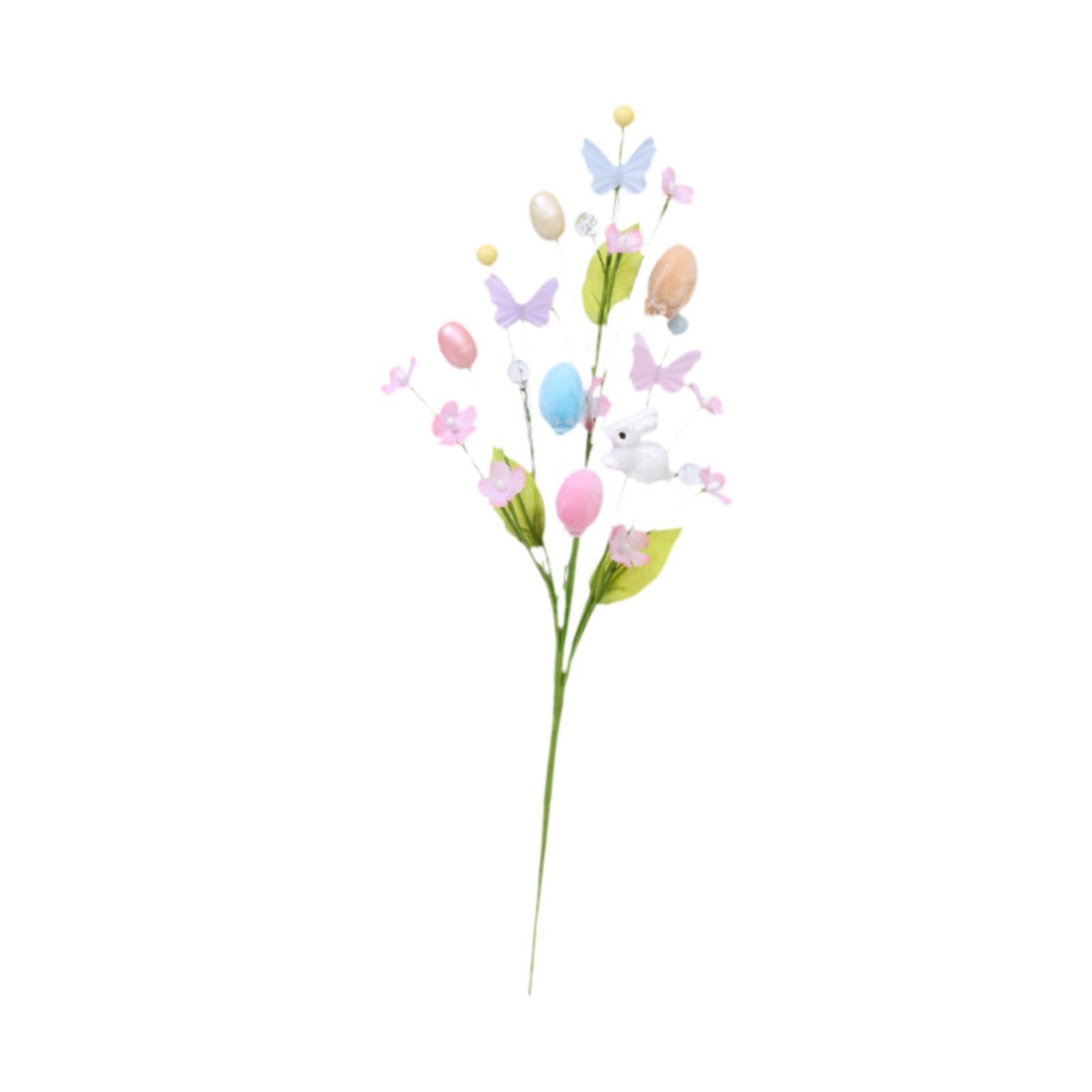 KTUXZCI Easter Blossom Ornamental Branches Floral Arrangements At Weddings Parties Or Home Decorations Dormitory Easter Eggs Tree Branches Fake Plant Bunny