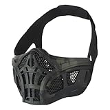 WoSporT Scorpion ハーフ スチールメッシュ マスク MCBK