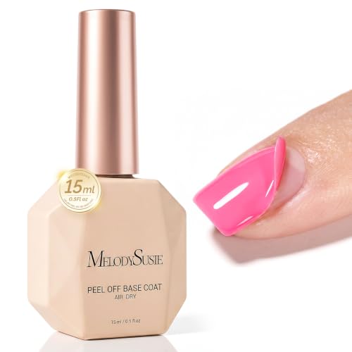 Image of MelodySusie 15ML Air-Dry Peelable Base Coat | Soak Off-Free Easy Removal without Damage,Beginner Friendly Gentle Protection for Nails No UV /LED Lamp Needed