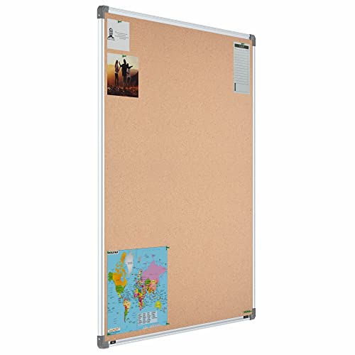 Image of Scholar Art Metis 4x4 Feet Cork Board for Home, Office & School | High Strength Natural Cork + High Density Soft Board for Pinning Photos, Sticky Notes & Reminders