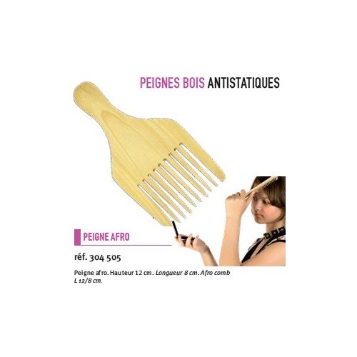Centaure Centaure Wood Comb Afro 12/8cms