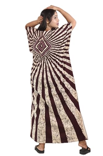 Image of Pure Cotton Indonesian Kaftan Nighty Full Length