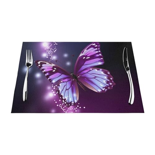 Sets de table en PVC tissé résistant Lot de 4 protections de table - 5