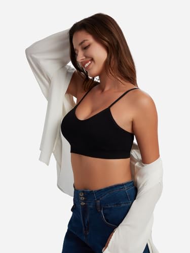 Wireless Sports Cami Pack Bra for Women, Push Up Seamless Sleep Bras,4 Sets — view 5
