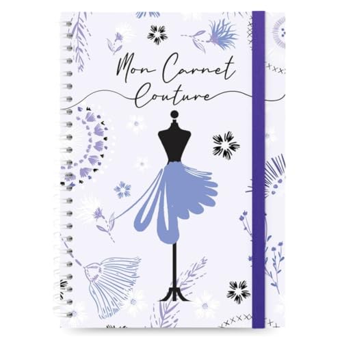 WOMEN WARRIORS Carnet de Couture A5 – Journal pour Créations de Mode, Suivi de Couture avec Tissuthèque, Fiches Techniques et Planches Tendances, Idéal pour...