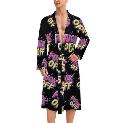 Bata de baño para hombre de manga larga ligera y suave ropa de dormir hasta la rodilla