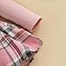 Awwpiely Newborn Baby Girl Holiday Outfit Long Sleeve Plaid Skirt Romper Dress Headband Socks Set Fashion Fall Winter Clothes (Pink, 12-18 Months)