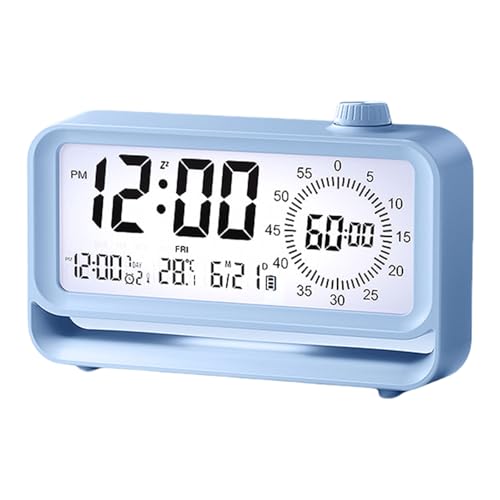 子供デジタル目覚まし時計ボタン LCD 時間リマインダーナイトライト充電式デスク家庭用および学校用 LCD ディスプレイアラーム