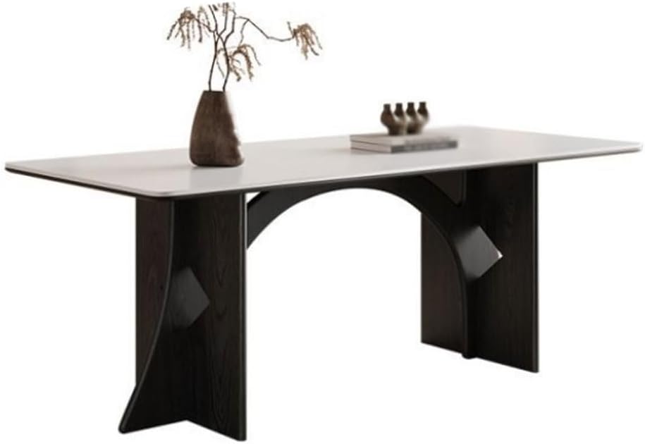 【HALIZA(ハリッサ)】★正規品★ダイニングテーブル レトロなクリームスタイルのホームリビングルームのロックプレートロングテーブルクリエイティブな無垢材のダイニングテ